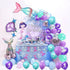 Morofme 22pcs Mermaid Theme Balloons, Helium Foil Ocean Decorations with Mermaid Tail and Sea Shells for Girls Party