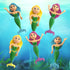 Set 12 ArtCreativity Bendable Mermaid Figures, of Flexible Magical Figurines, Stress Relief Fidget Toys for Kids