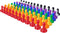 Hestya 96 Pcs Board Game Pieces Multicolor Plastic Pawn Pieces for Board