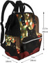 FHEDVBN Backpack Mummy Backpacks Daypack Christmas Black Cat Diaper Bag for Women Multifunction Waterproof for Mom Dad