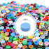 5400PCS Pixel Bricks, 1X1 Round Plates with 54 Colors and 2 Pack 10”x10” White Peel-and-Stick Baseplates Kit