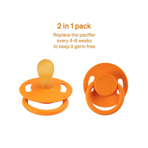 4 Pack, 0-6 Dummy, Natural Rubber Pacifier by LoveNoobs, Pacifiers Months, Baby Starter Kit, Newborn Silicone