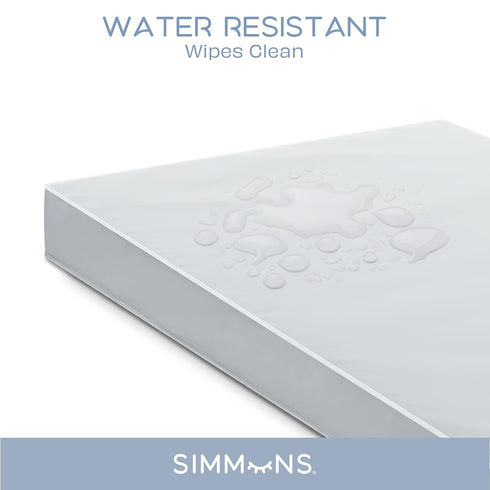 Simmons 4-inch Kids Quiet Nights Breathable Mini Crib Mattress with Removable/Machine Washable Cover - GREENGUARD Gold