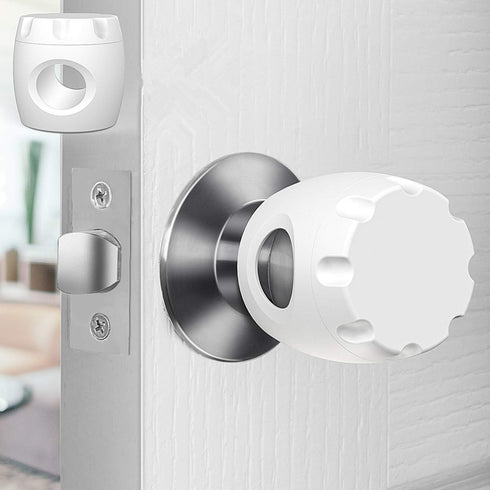 Baby Safety Door Handle Cover, 4 Pack, Reusable Screw Thread Design, Reliable Solution to Prevent Kids from Popping Off