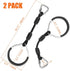 2 Pack Set Hanging Ninja Gymnastic Ring Swing Monkey Bar Climbing Bar Jungle Fist For Outdoor Indoor Backyard