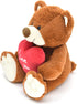 10'' I Love You! Teddy Bear with Red Heart, Soft Plush Doll Stuffed Animal Gifts for Her/Girlfriend Mom Kids (Brown)