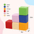6Pcs Set Foam Building Toys for Toddlers: Waterproof PU Leather Soft Foam Blocks - Colorful Large Stacking Blocks