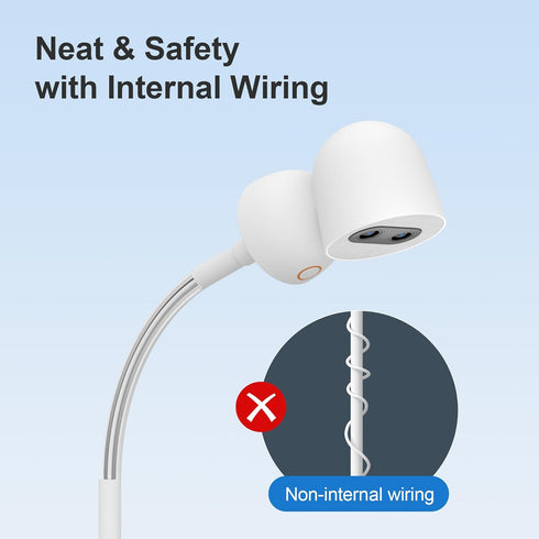 Simsky Baby Monitor Clip-on Mount, Plug & Play, Internal Cord Routing, Freely Adjust, Sturdy Flexible Baby Camera