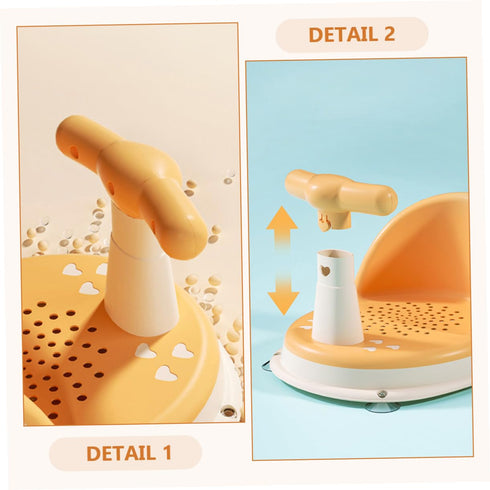 Bath Seat for Months Nonslip Portable Bathtub Support with Ergonomic Comfort and Lightweight Design for Safe Bathing