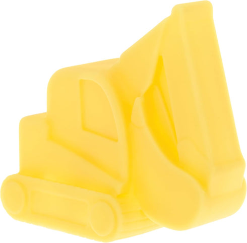 5-Pack 6+ Bulldozer, Nuby Vehicle Bath Toys - - Soft, Stackable Toddler Bath Toys - No-Hole Design for Easy Cleaning
