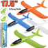BooTaa 4 Pack Airplane/Flying Toys, 17.5" Large Throwing Foam Plane/Gliders, Birthday Gifts for Kids 3-12 Years,