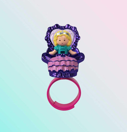 Polly Pocket Collector Compact with 2 Dolls, Royal Ball Jewelry Accessories Set, Collectible Toy with Unicorn Castle
