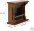 1/12 Dollhou Fireplace Scale Miniature Wooden Furniture European Style Fireplace with Surround Mini House Christmas
