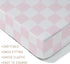 Selgkds 52''x28'' Pink and White Checkered Baby Crib Sheets for Girls Gingham Plaid Checkerboard Soft Snug Fitted Crib