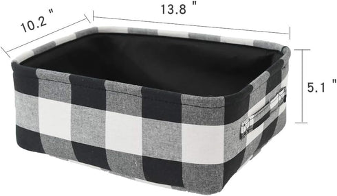INough Christmas Buffalo Plaid Storage Basket, Collapsible Toy Box for Kids, Baby/Office/Bedroom, Farmhouse Decor.