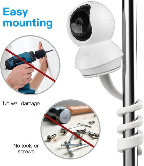 KHQBG C200 C210 Baby Monitor Flexible Mount for TP-Link Tapo Cameras (Twist)