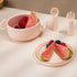 Butterfly Baby Feeding Set - Suction Bowl with Spoon & Fork, Baby Led Weaning Supplies, Toddler Utensils, Pink