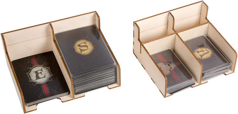 The Broken Token Mice and Mystics Compatible Game Organizer - Wood Storage Box with Multiple Trays and Boxes
