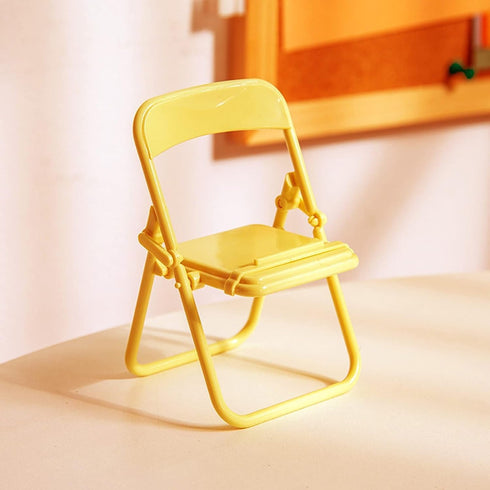 5Pcs Multicolour Simulation Mini Folding Back Small Chair, Dollhouse Miniature Plastic Furniture