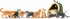 Toymany 8PCS Cat Figurines Set, Realistic Grey & Orange Cat Figures, Kitten Toys for Kids Birthday Gift