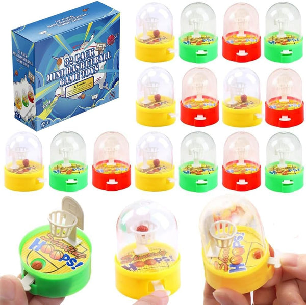 32 Pack Mini Finger Basketball Toys, Handheld Shooting Games for Kids, Party Favors Classroom Rewards
