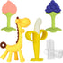Baby Teething Toys 3-6 Months - Silicone Teether Freezer BPA Free, Giraffe and Banana Finger Toothbrush for Infants