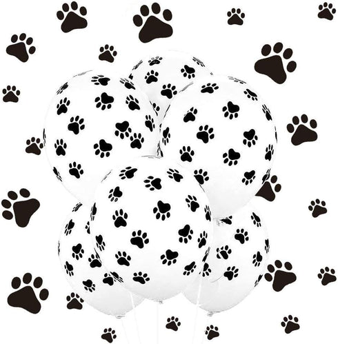 Koogel Paw Print Balloons - 100 PCS 12 Inch Dog Balloons for Birthday Party Decoration