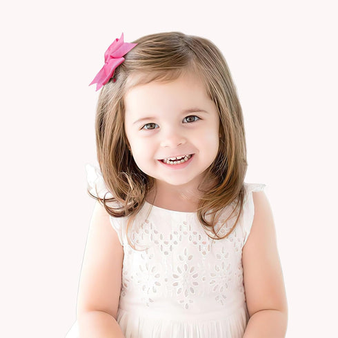 CÉLLOT 40pcs 3.5 inch Grosgrain Ribbon Hair Bows for Girls, Alligator Clips, Toddler Accessories