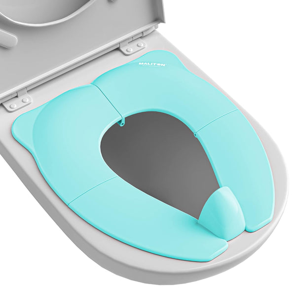 Maliton Travel Potty Seat for Toddler, Portable with Storage Bag, Aqua Green