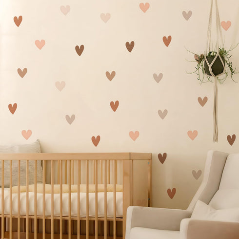 QUCHENG Removable Boho Wall Stickers, 6 Sheets Nursery Decals for Girls Bedroom, Cute Vinyl Murals Decor