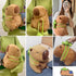 Capybara Stuffed Animals - Soft Kawaii Rodents Plush with Turtle Backpack, 23cm/9.05inch - Best Birthday Gift for Kids