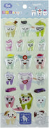 3D Cartoon Teeth Stickers, 12pcs Cute Tooth Paper Stickers for Kids Scrapbook