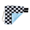 Homecrafted Mini Plush Blanket Pacifier Holder (Black & White Check w/Blue)