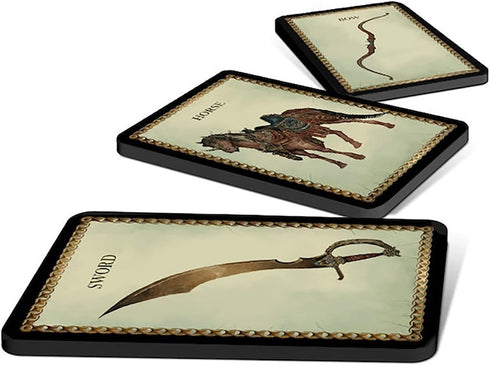 Free League Forbidden Lands: The Bloodmarch - Map & Cards Pack, Includes Map, Cards & Stickers for RPG Accessories