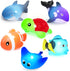 ZGLYMUS Light Up Bath Toys,No Hole Mold Free Baby Bath Toys,Ocean Animal Water-Activated