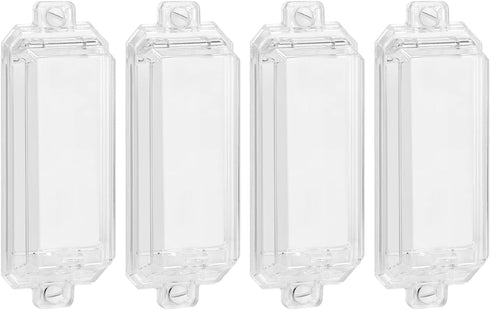 CLYMENE Light Switch Cover Guard, Child Proof Wall Switch Cover for Rocker Style Lights (Clear, 4 Pack)