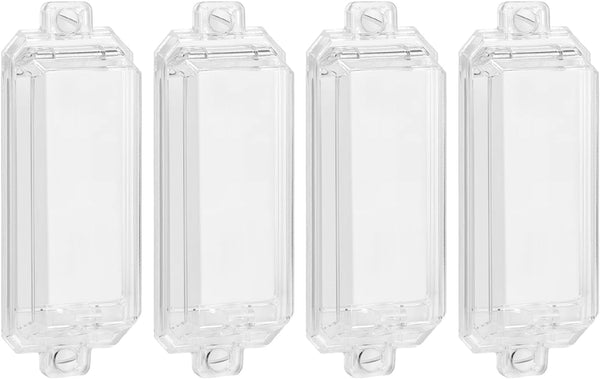 CLYMENE Light Switch Cover Guard, Child Proof Wall Switch Cover for Rocker Style Lights (Clear, 4 Pack)