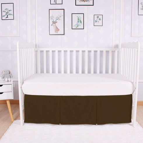 Linens Limited Box Pleated Mini Crib Bed Skirt Premium 100% Cotton 800 Thread Count