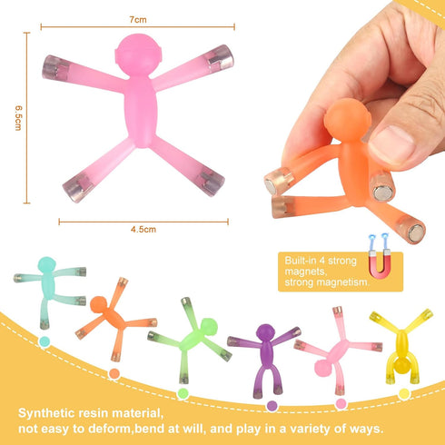 laleay 12pcs Magnetic People for Refrigerator, Fridge Magnets for Adults Kids Gifts, Magnetic Men for Teens Gifts, Kids