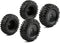 4 Pcs 1/10 Wheels and Tires with Lock Nuts, 12mm Hex Hard Dish Wheel for Racing Off Road Buggy Truck