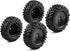 4 Pcs 1/10 Wheels and Tires with Lock Nuts, 12mm Hex Hard Dish Wheel for Racing Off Road Buggy Truck
