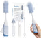 Swishine Baby Bottle Brush Set, Innovative Press-to-Spin Brush Cleaner - Includes Silicone Bottle