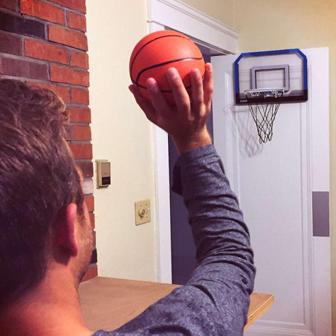Franklin Sports Over the Door Indoor Mini-Basketball Hoop for Kids with Ball and Pump