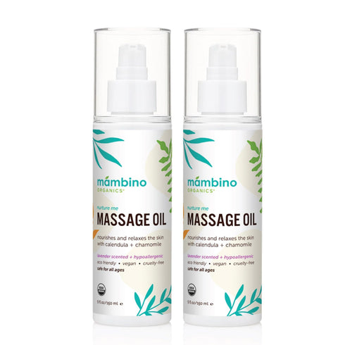 Mambino Organics Massage Baby Oil Organic, Nourishing with Egyptian Calendula, Chamomile &