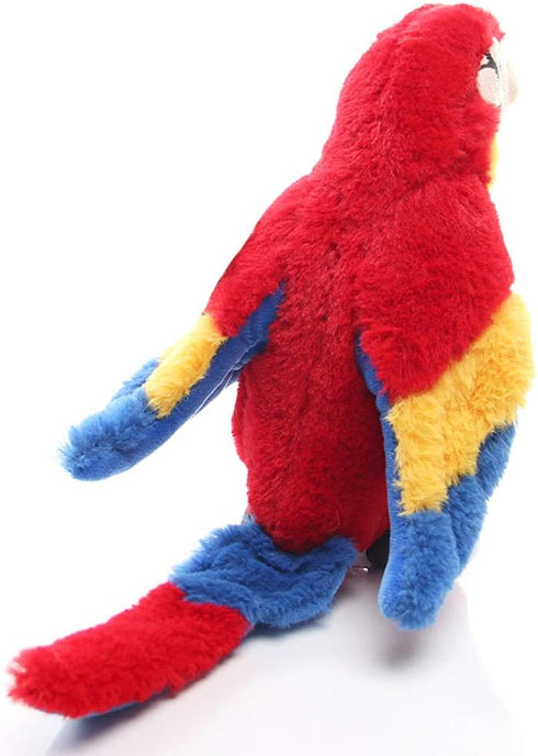 Levenkeness Macaw Parrot Plush, Red Bird Stuffed Animal Toy Doll Gifts for Kids, 9.8"