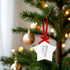 Star Baby's Print Christmas Ornament, White