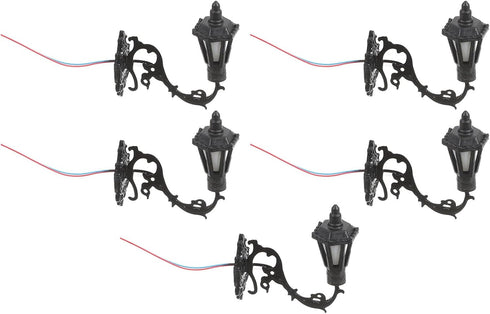 5Pcs 1.10X0.39X1.10In Yardwe Miniature Wall Lamp Model Mini House Wall Lights for DIY Dollhouse Decor Micro Landscape