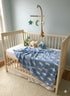 28"x40" L+L USA Dinosaur T-Rex Baby Blanket - DreamSoft Knit Throw for Crib, Stroller, Car Seat - Soft Blanket/Newborn
