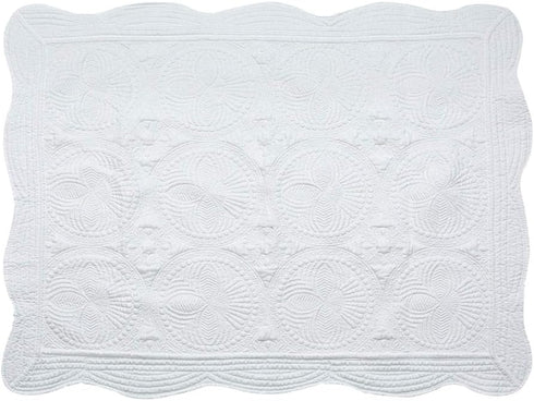 Boruiann Blanket,36x46inch House White Baby Quilt, Cotton Embossed Baby
