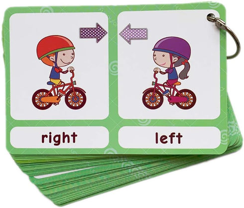 Zwttey 100 Groups English Antonyms Flashcards, Building Vocabulary Pocket Cards, Educational Learning Toys,